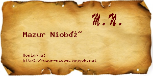 Mazur Niobé névjegykártya
